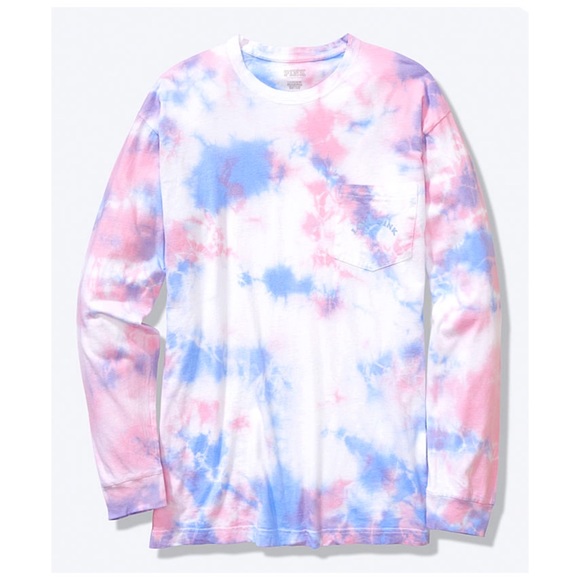 PINK Victoria's Secret Tops - New! Victoria’s Secret PINK Tee XL Tie-Dye Shirt